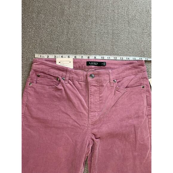 NWT Lauren Ralph Lauren Corduroy Pants Premier Straight Purple Size 12 Petite - Picture 5 of 9